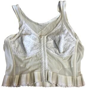VTG Gelmart Boned Floral Lace Victorian Style Cottage-core Corset Top  Sz 38B